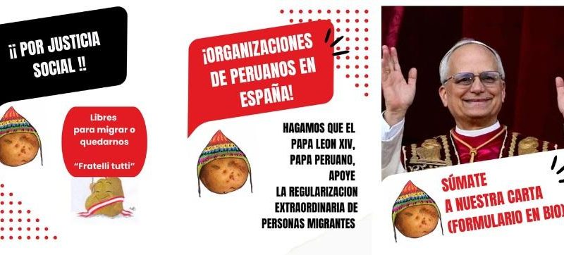 Peruanos piden al Papa León XIV que apoye la iniciativa Regularización Ya