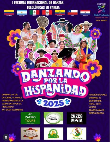 I Festival de Danzas Folclóricas en Parejas “Danzando por la Hispanidad 2025” en Madrid